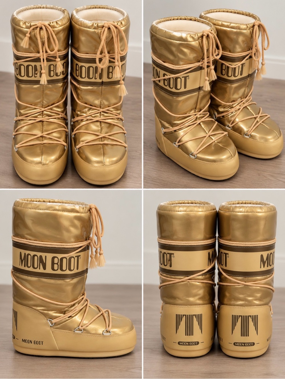 Moon Boot Metallic Gold Women's Winter Boots